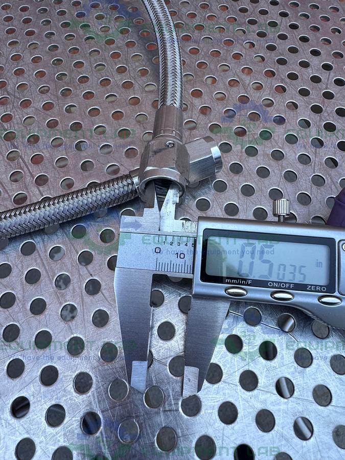 Used Unbranded 44" Stainless Steel Braided Hose w/ 1/2" NPT Fittings