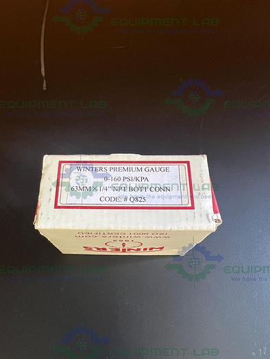 Winters Premium  Q825 Liquid Filled Pressure Gauge 63" x 1/4", 0-160 PSI