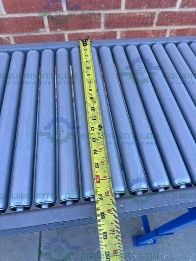Used Roll-Away Heavy Duty Roller Conveyor 10' x 18" w/ Adjustable Legs