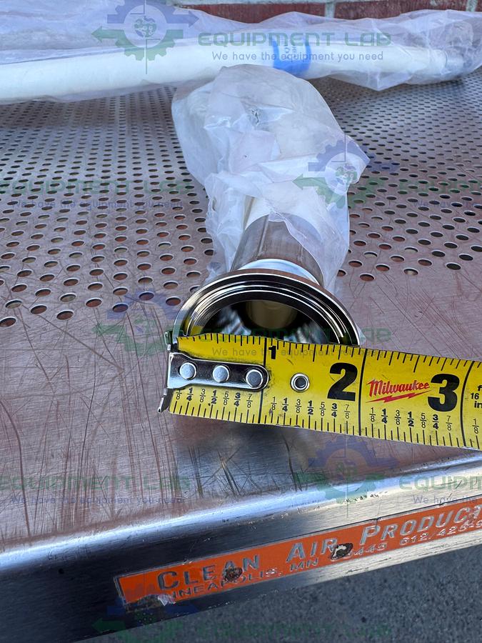 Used Saint Gobain 94" Silicone Hose w/ 3/4" to 1 1/2 Sanitary Fitting