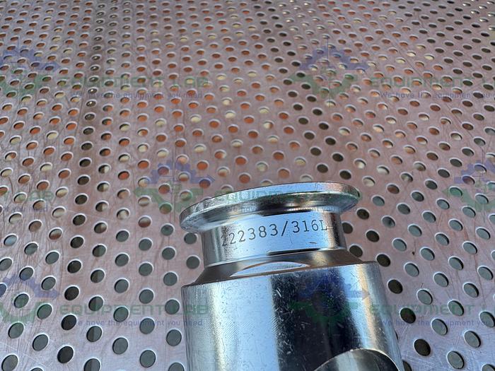 Used BBS System 223169 Stainless Steel In Line Sight Glass w/ 1 1/2" Sanitary Fitting