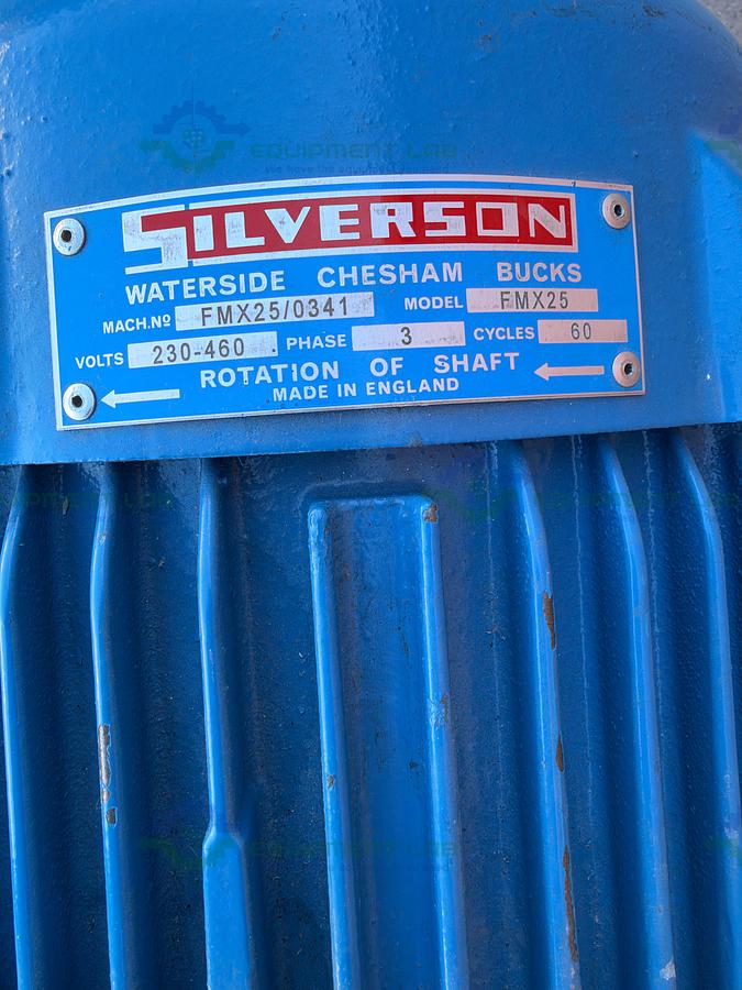 Used Silverson FMX25 High Shear Powder to Liquid Mixer 7.5 HP Motor w/ Powder Hopper