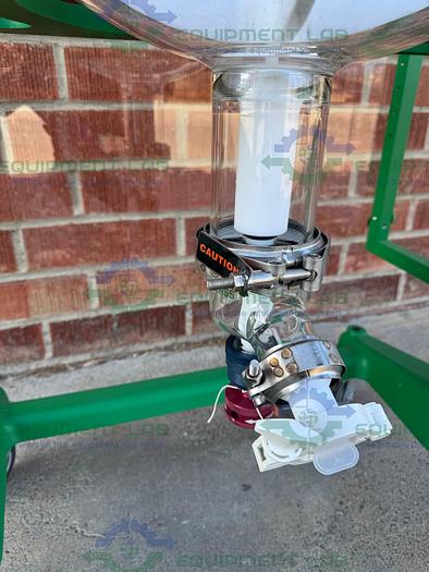 Used Chemglass 150 Liter Jacketed Glass Reactor w/ Chemglass Digital Overhead Stirrer