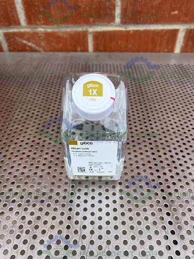 Used Box of 6 - Gibco  20012-043  Phosphate Buffered Saline PBS, pH 7.2, 1000 mL