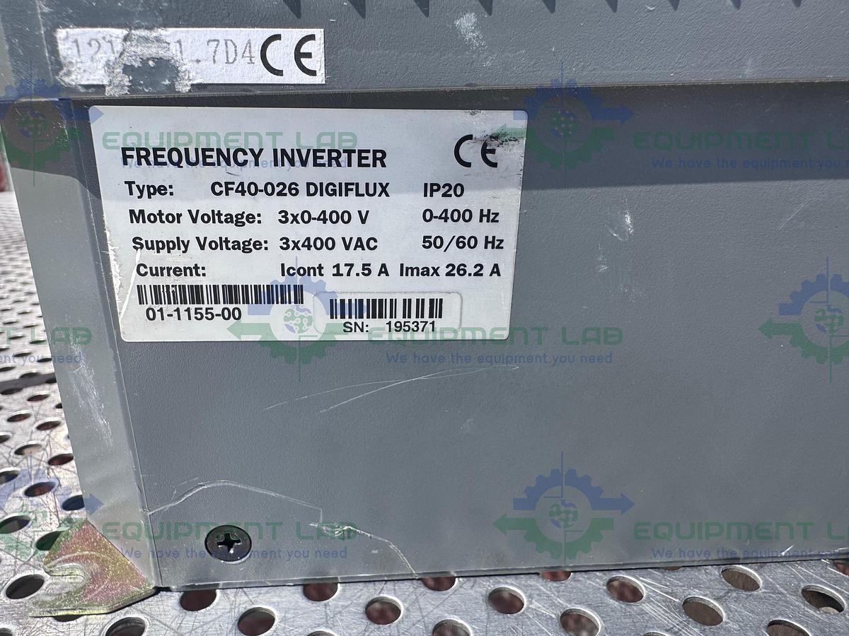 Used Emotron CF40-026 DigiFlux Frequency Inverter 0-400 Hz, 3x0-400 V