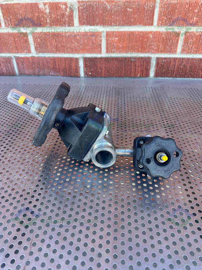 Used 2- ITT Pure Flo  RA25MAX Diaphragm Valve w/ 1 1/2" to 3/4" Sanitary Fitting