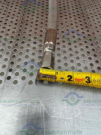 Used Airgas Stainless Steel Flexible Hose 39" w/ Compression Fitting, End Attachments