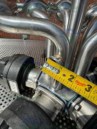 Used 5 ITT Pure Flo Advantage Stainless Steel Diaphragm Valve w/ 1" Sanitary Fitting