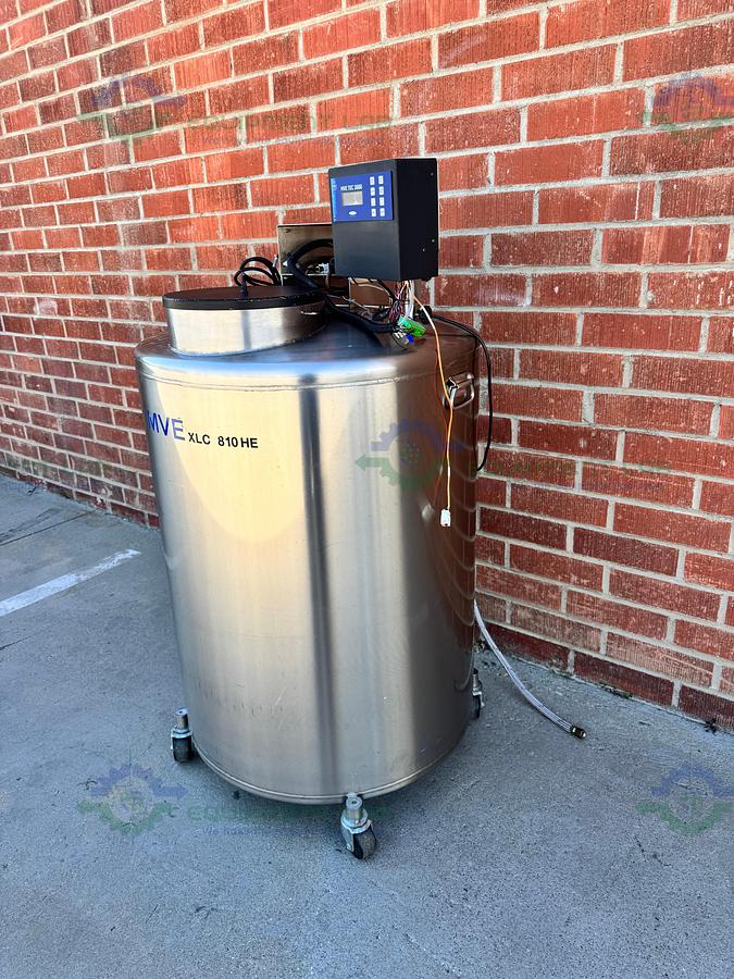 Used CHART MVE XLC 810 HE-F Liquid Nitrogen Cryogenic Storage Tank w/ TEC 3000