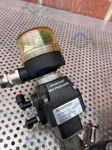 Used 5 ITT Advantage  Stainless Steel Diaphragm Valves w/ Valve Positioner