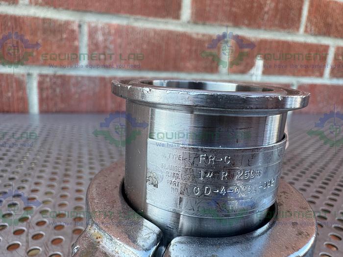 Used BS&B FR-C Safety Head 1" Fitting w/ 45 PSIG Rupture Disc, 3/4" Tee Fitting