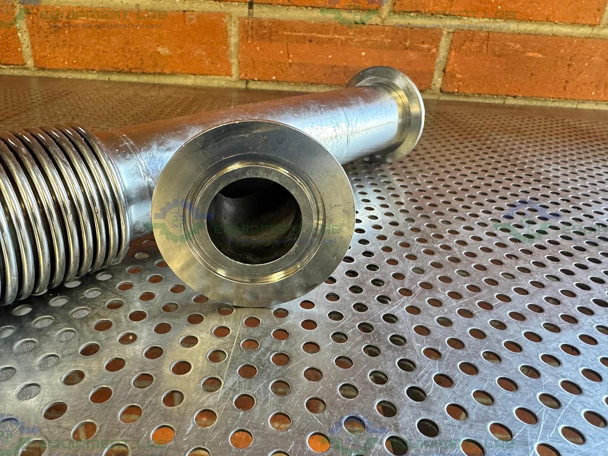 Used Stainless Steel KF50 Vacuum Bellow Tee