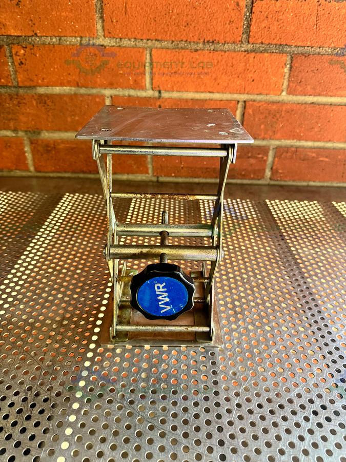 Used VWR 6" x 6" x 10" Stainless Steel Table-Top Lab Jack
