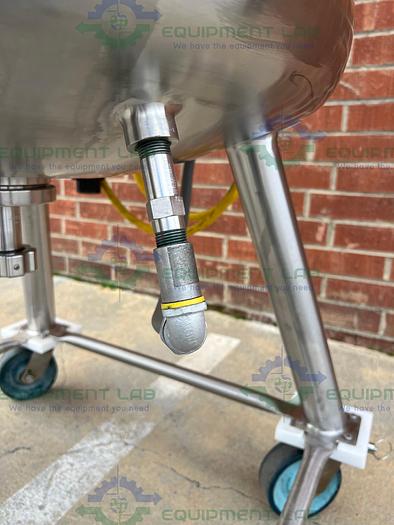 Used Precision 250 Liter Stainless Steel Jacketed Reactor 100 PSI w/ Top Mixer 1/2 HP