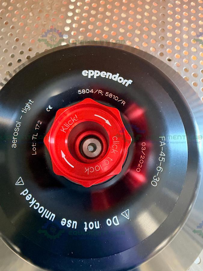 Used Eppendorf FA-45-6-30 Fixed Angle Rotor for 5804/R, 5810/R Centrifuge