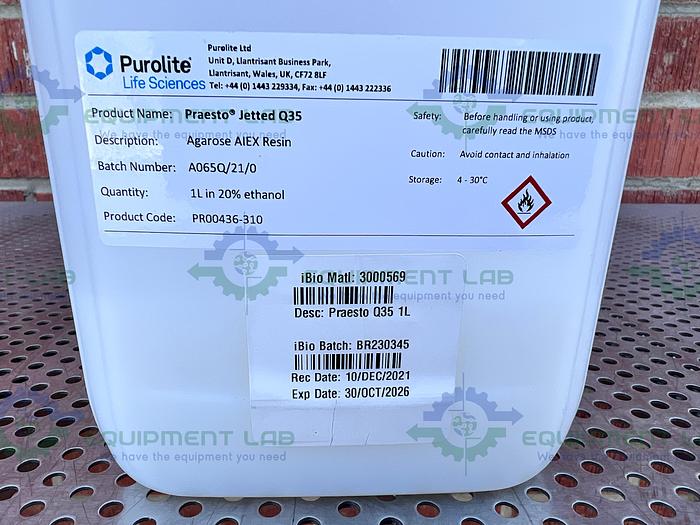 Purolite Life Sciences  Praesto Jetted Q35 Antibody Purification Resin