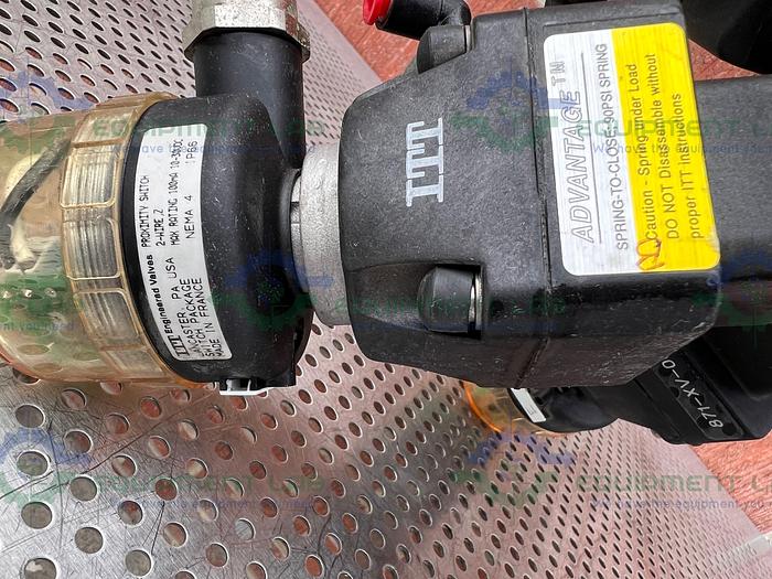 Used 5 ITT Advantage  Stainless Steel Diaphragm Valves w/ Valve Positioner