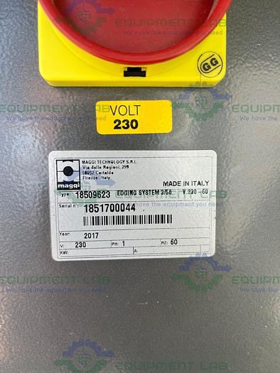 Used Maggi Technology 18509623 Edging System 3/50, 230 V, MFG 2017