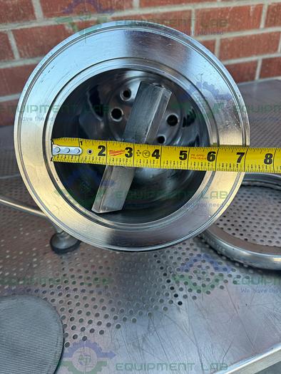 Used Pope 5 Liter Jacketed Stainless Steel Nutsche Filter w/ Mixer, 1/17 HP Motor