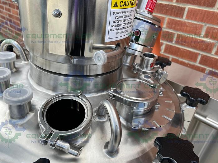 Used Paul Mueller  47-59 Liter Stainless Steel Jacketed Mixing Tank w/Scrape Agitation