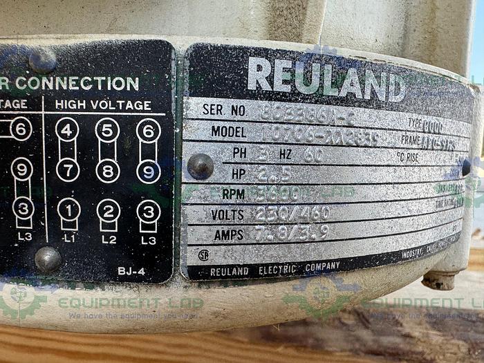 Used Tri Clover  F2116MD Tri Blender Mixer 480V w/ Reuland 2.5HP, 3600 RPM