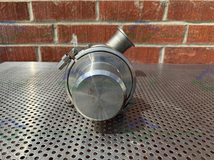 Used Leser 4484.7524 Stainless Steel Safety Valve w/ 1.5" to 2" Sanitary Fittings