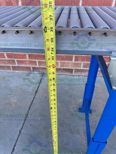 Used Roll-Away Heavy Duty Roller Conveyor 10' x 18" w/ Adjustable Legs