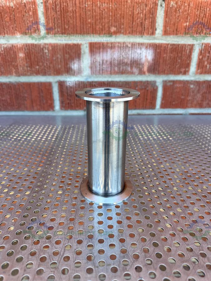 Used Stainless Steel KF 40 Nipple Vacuum Fitting 5.5" Length