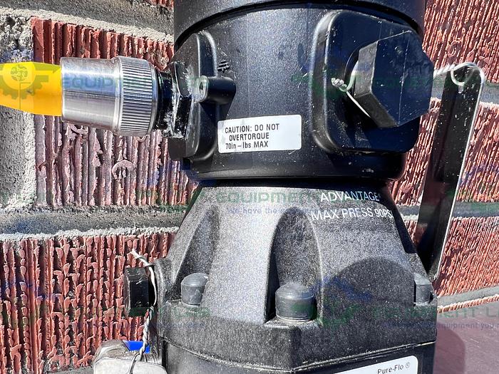 Used ITT Pure-Flo  A208 Diaphragm Valves 90PSI 1" w/ ASCO Valve Positioner