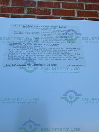 Used Labconco  302419101  Logic Plus Series Biosafety Cabinet 4 Ft Class II Type A2
