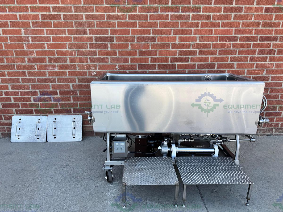 Used Sani Matic Stainless Steel 400 L COP System Parts Washer Skid w/ Heating, Pump