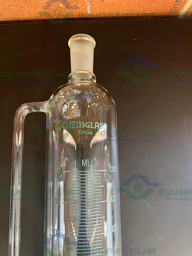 Used Chemglass CG-1714-06 1000mL Addition Funnel, Graduated, 24/40 Joint, PTFE Valve