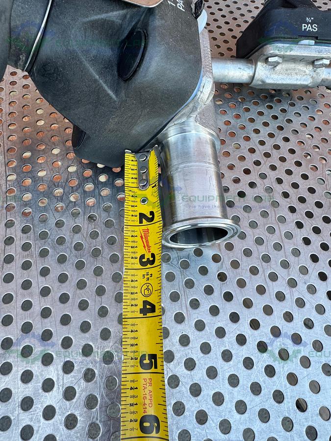 Used 2- ITT Pure Flo RA25MAX Diaphragm Valve w/ 1 1/2" to 1/2" Sanitary Fitting