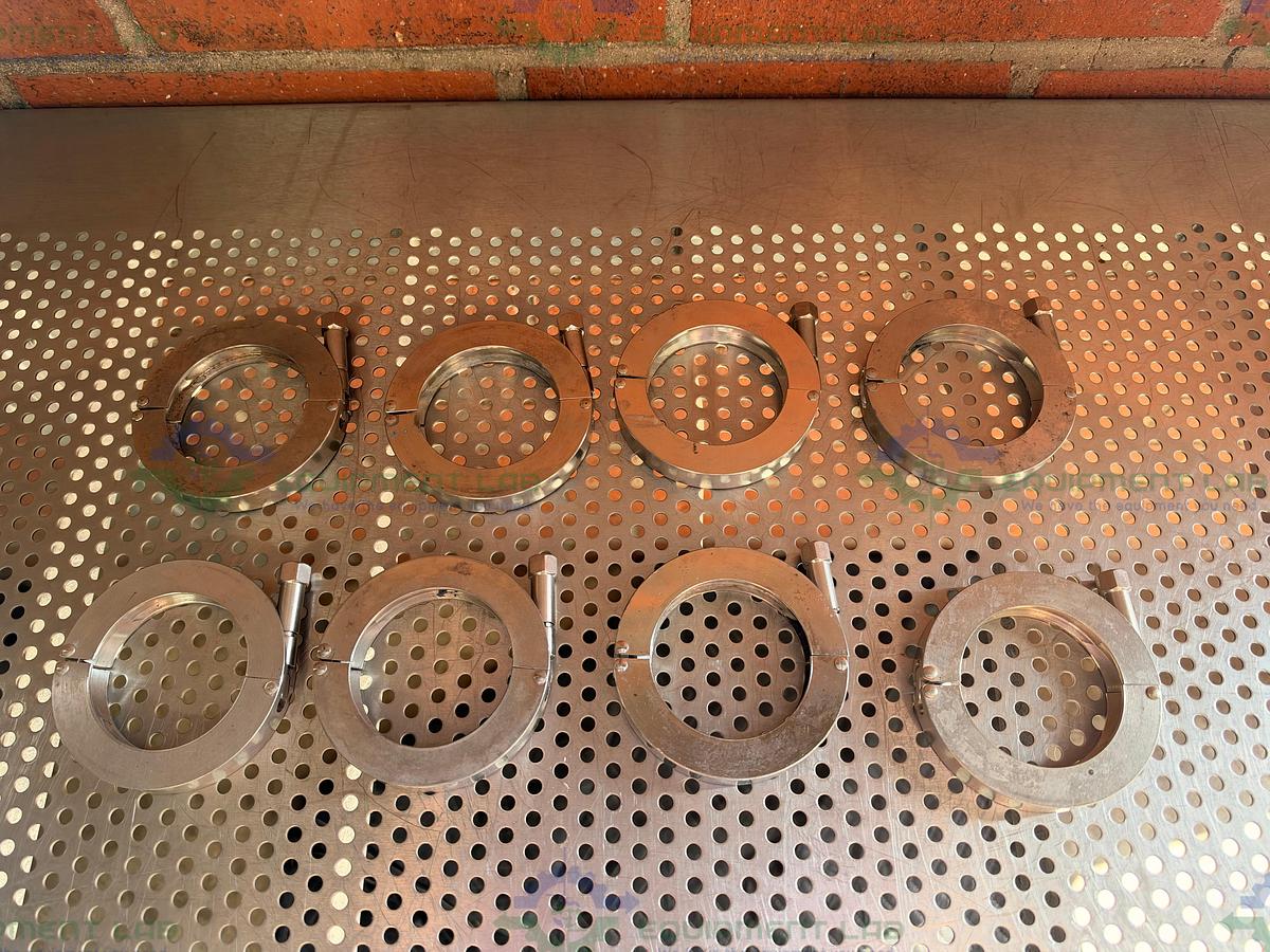Used Lot of 8 - AN Corp Stainless Steel KF 50 Vacuum Clamp