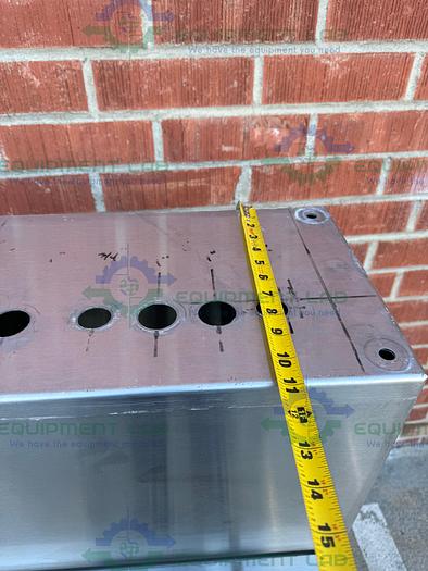 Used Stainless Steel  Industrial Control Panel Enclosure 11" x 24" x 48"