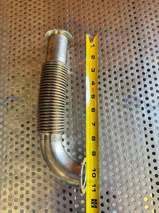 Used Stainless Steel KF40 Vacuum Bellow 90 Degree Elbow