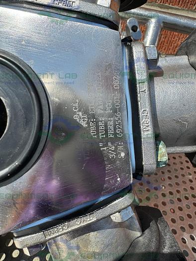 Used 5 ITT Pure Flo Advantage Stainless Steel Diaphragm Valve w/ 1" Sanitary Fitting