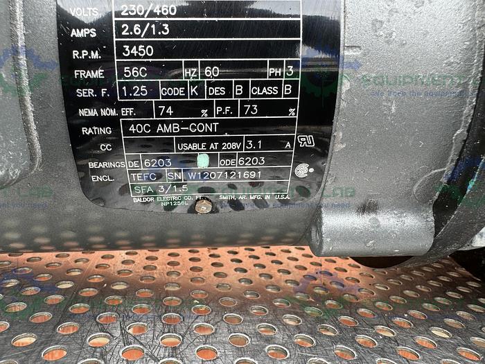 Used Grundfos TP 40-160/2 U-G-Z-Bube Inline Pump w/ Baldor .75 HP Motor