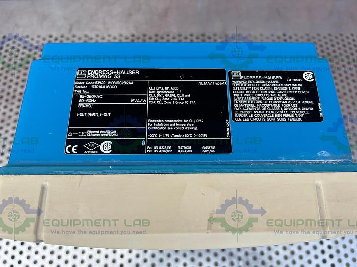 Used Endress + Hauser Promag 53 Flowmeter 85-260VAC
