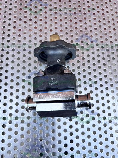 Used ITT Pure Flo 3-Way .75-316L-RA20MAX Diaphragm Valve w/ 3/4" Sanitary Fitting