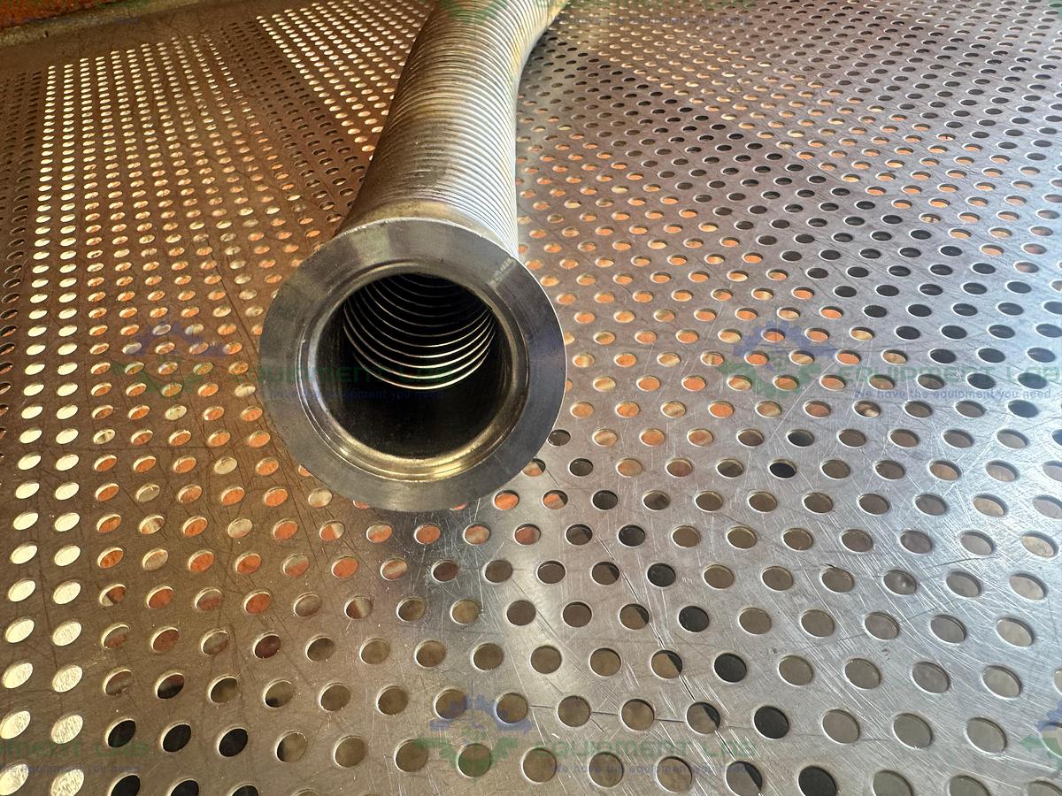 Used Stainless Steel Bellows Flexible Vacuum Hose 36" w/ KF 40 Fitting