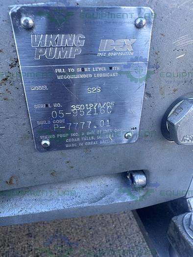 Used Viking / Idex S2S Rotary Lobe Pump w/ Stainless 1.5 HP Motor, Controller