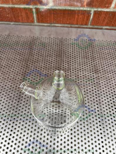 Used Chemglass  CLS-4215-01 Anaerobic 2000 mL, 2 Neck Aluminum Seal Bottle