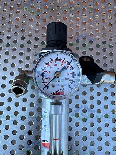 Used Camozzi  C104-D00 Filter Regulator 0 - 160 PSI w/ Camozzi Gauge