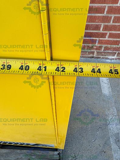 Used JustRite 45 Gallon Flammable Liquid Storage Cabinet w/ Soft Close Doors, Key