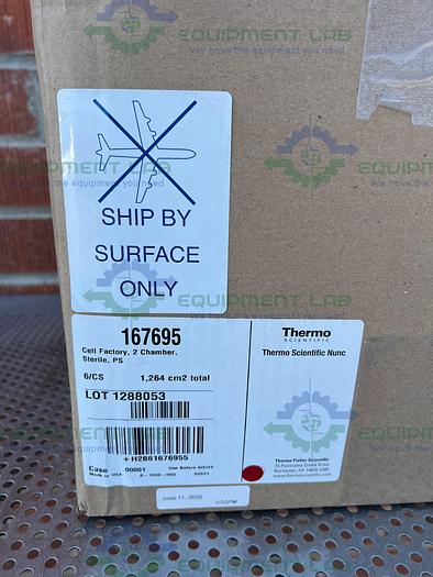 Used Box of 6 - Thermo  167695 Sterile Cell Factory 2 Chamber 1264 cm2 Total