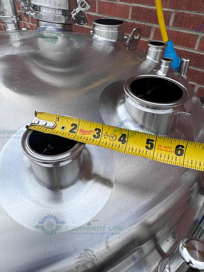 Used Feldmeier 400 Liter Stainless Steel Jacketed Reactor 100 PSI/FV w/ 3 HP Motor