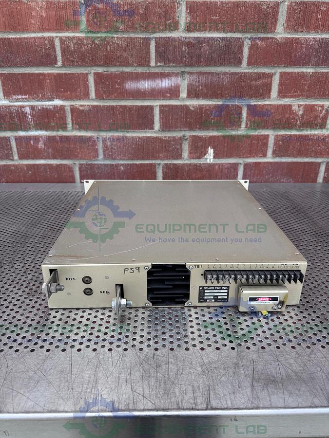 Used Power Ten 3400D-7.5250 Power Supply 208 VAC, 60 Hz