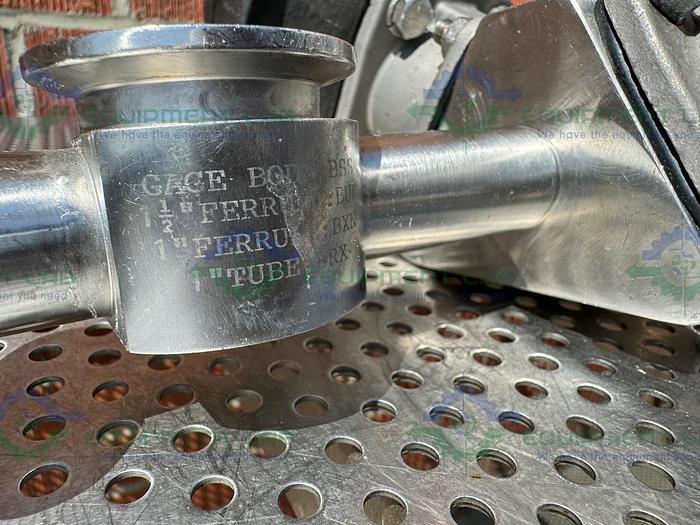 Used 2 ITT Pure Flo Advantage Stainless Steel Diaphragm Valve w/ 1" Sanitary Fittings