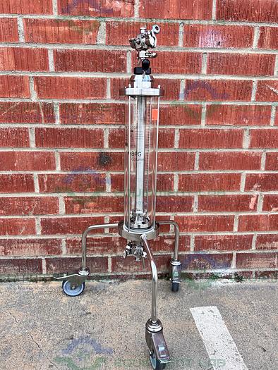 Used Cytiva / GE / Pharmacia BPG 100 / 500 Chromatography Column 4L w/ 2- 4-way Valve